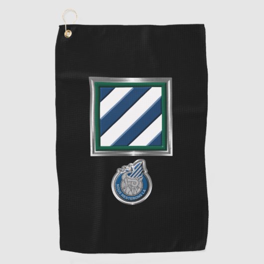 Serviette De Golf Ecusson de la 3e division d'infanterie “Rocher de (Devant)