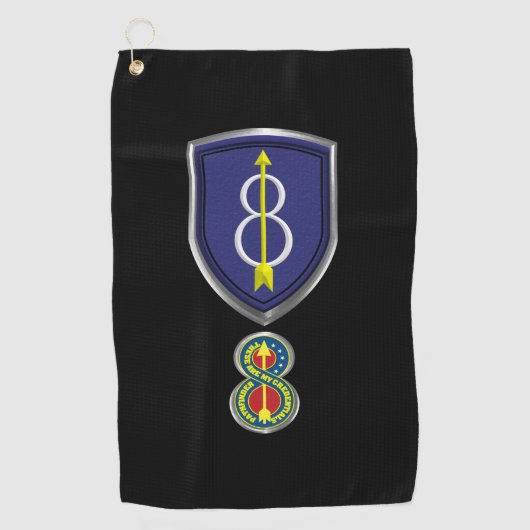Serviette De Golf Ecusson de la 8e division d'infanterie « Pathfinde (Devant)