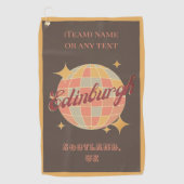 Serviette De Golf Edinburgh City Scotland Royaume-Uni Royaume-Uni go (Devant)