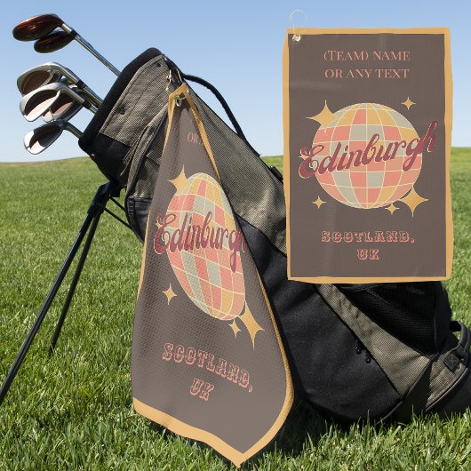 Serviette De Golf Edinburgh City Scotland Royaume-Uni Royaume-Uni go