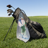 Serviette De Golf Edouard Manet - Fleurs dans un Vase de Cristal (Vert)