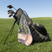 Serviette De Golf Edvard Munch - Le penseur de Rodin (Vert)