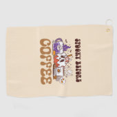 Serviette De Golf Éffrayant Avant Café (Horizontal)