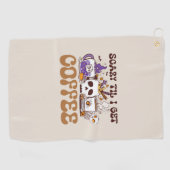 Serviette De Golf Effrayant Jusqu'À Ce Que J'Obtienne Du Café (Horizontal)
