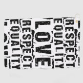 Serviette De Golf Égalité Amour et respect Mois de la fierté (Horizontal)