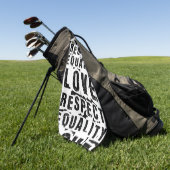 Serviette De Golf Égalité Amour et respect Mois de la fierté (Vert)