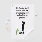 Serviette de golf EKG avec Golfeur en silhouette n (En situation)