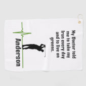 Serviette de golf EKG avec Golfeur en silhouette n (Horizontal)