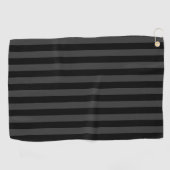 Serviette De Golf Elagnat Black & Smoky Black Vertical Stripes (Horizontal)