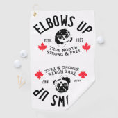 Serviette de golf Elbows Up ! (En situation)
