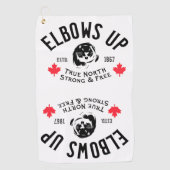 Serviette de golf Elbows Up ! (Devant)