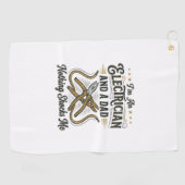 Serviette De Golf Electrician Dad Nothing Shocks Me Vintage Shirt De (Horizontal)