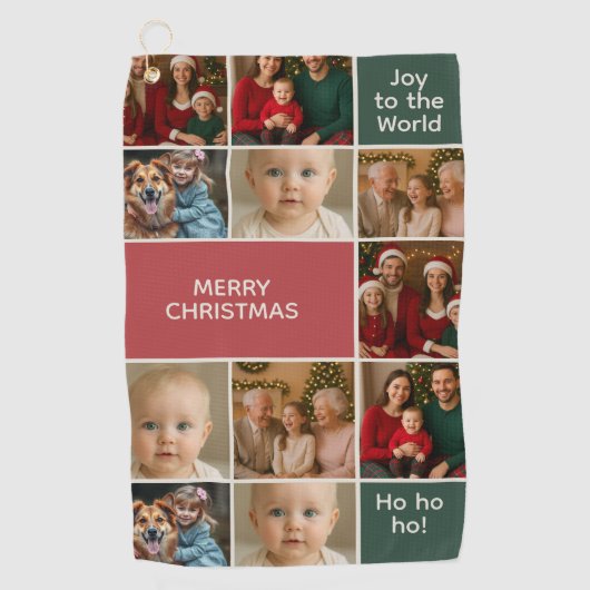 Serviette De Golf elegance xmas pastel images collage Christmas (Devant)