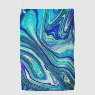 Serviette De Golf Elégant Aquamarine Paua Rainbow Shell inspiré