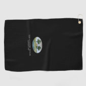 Serviette De Golf Élégant Black Business Personnalisé (Horizontal)