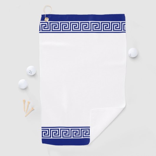 Serviette De Golf Elégant bleu et blanc (En situation)