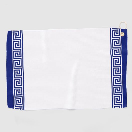 Serviette De Golf Elégant bleu et blanc (Horizontal)