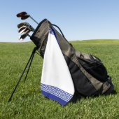 Serviette De Golf Elégant bleu et blanc (Vert)