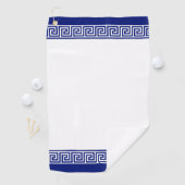 Serviette De Golf Élégant bleu marine et blanc (En situation)