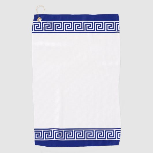 Serviette De Golf Élégant bleu marine et blanc (Devant)