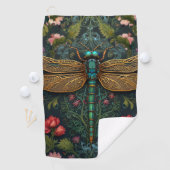 Serviette De Golf Élégant botanique de libellule Vintage (En situation)