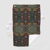Serviette De Golf Élégant botanique de libellule Vintage (En situation)