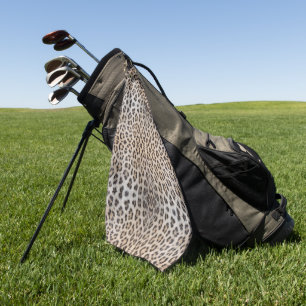 Serviette De Golf Elégant chic motif à motif de poil léopard