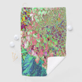 Serviette De Golf Élégant Corail et Chartreuse Limelight Hydrangea (En situation)