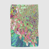 Serviette De Golf Élégant Corail et Chartreuse Limelight Hydrangea (Devant)