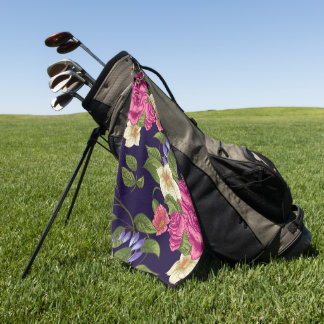Serviette De Golf Élégant décor floral aquarelle accrocheur 