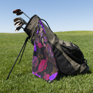 Serviette De Golf Élégant décor floral aquarelle accrocheur