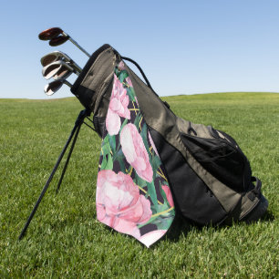 Serviette De Golf Élégant décor floral aquarelle accrocheur