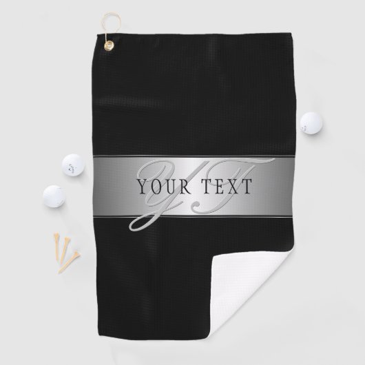 Serviette De Golf Élégant écriture de script de monogramme modifiabl (En situation)
