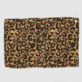 Serviette De Golf Élégant endroit de léopard Brown glam animal sauva (Horizontal)