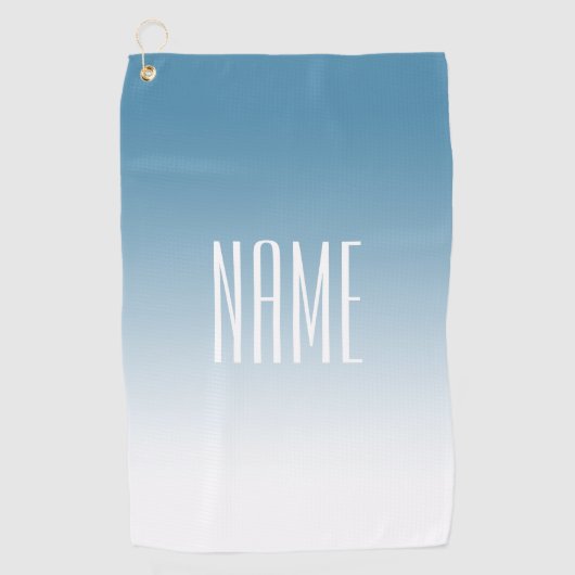 Serviette De Golf Élégant et élégant, texte et couleur Ombre (Devant)