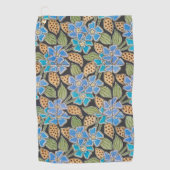 Serviette De Golf Élégant Fleur Bleu Périwinkle Floral Classic (Devant)