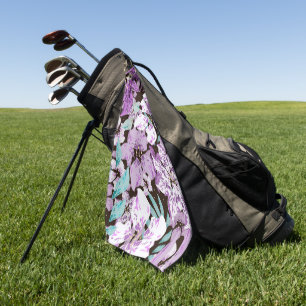 Serviette De Golf Élégant floral aquarelle déco coup d'oeil