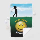 Serviette De Golf Elégant Happy Golfer Design (En situation)