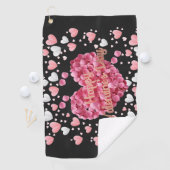 Serviette De Golf Élégant Heureuse Sainte-Valentin (En situation)