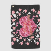 Serviette De Golf Élégant Heureuse Sainte-Valentin (Devant)