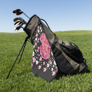 Serviette De Golf Élégant Heureuse Sainte-Valentin