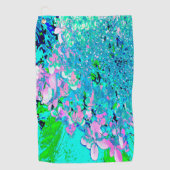 Serviette De Golf Élégant Limelight rose et bleu Hydrangea (Devant)