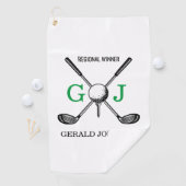 Serviette De Golf Élégant minimaliste Golf Monogramme Conception (En situation)