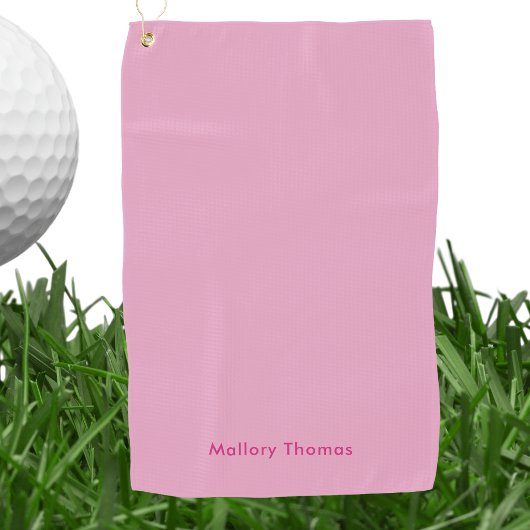 Serviette De Golf Elegant Modern Minimalist Professional Basic Pink 