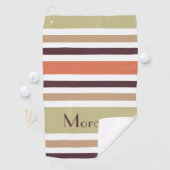 Serviette De Golf Élégant moderne bande colorée Monogramme (En situation)