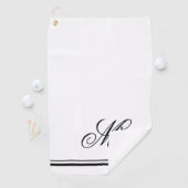 Serviette De Golf Élégant Monogramme initial (En situation)