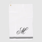 Serviette De Golf Élégant Monogramme initial (Devant)