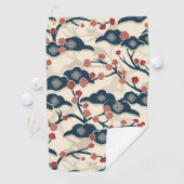 Serviette De Golf Élégant Motif sans couture en fleur de cerisier (2 (En situation)