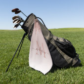 Serviette De Golf Elégant Parties scintillant Drives Rose Gold Monog (Vert)