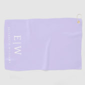 Serviette De Golf Élégant professionnel simple Monogramme minimalist (Horizontal)
